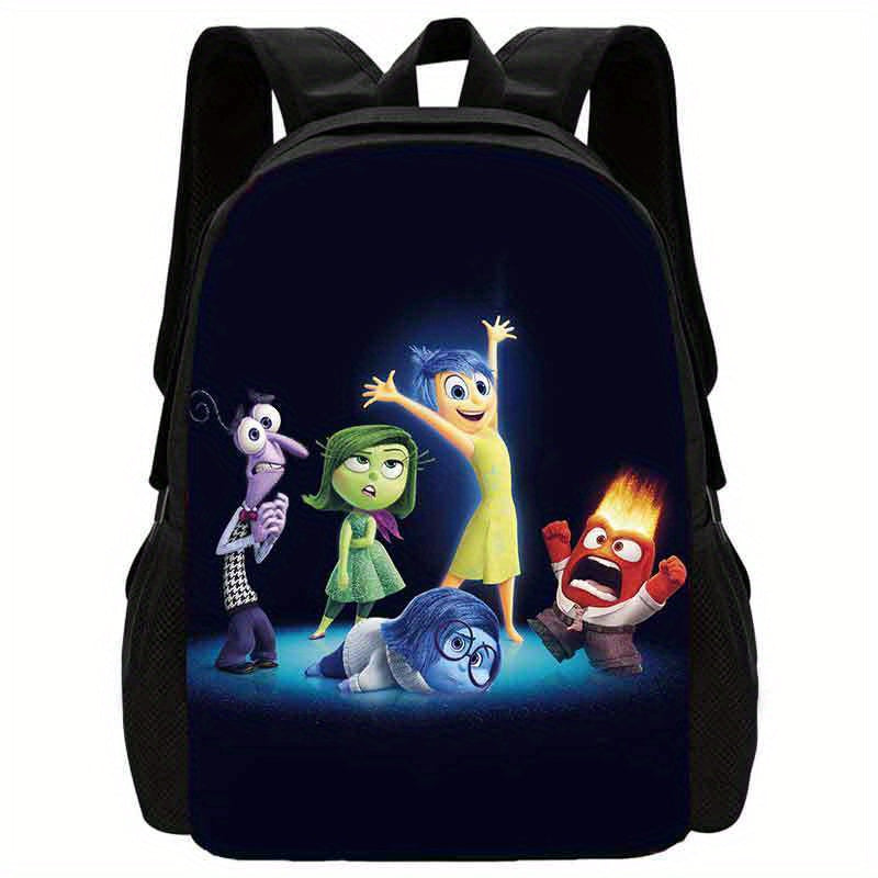 1Pc Disney Inside Out 2 School Bag Laptop Bag, Fashionable Dual-Strap Pack, Large Capacity Foldable Backpack, Daypack for School Travel Outdoor Daily Use, School Supplies, Birthday Gift