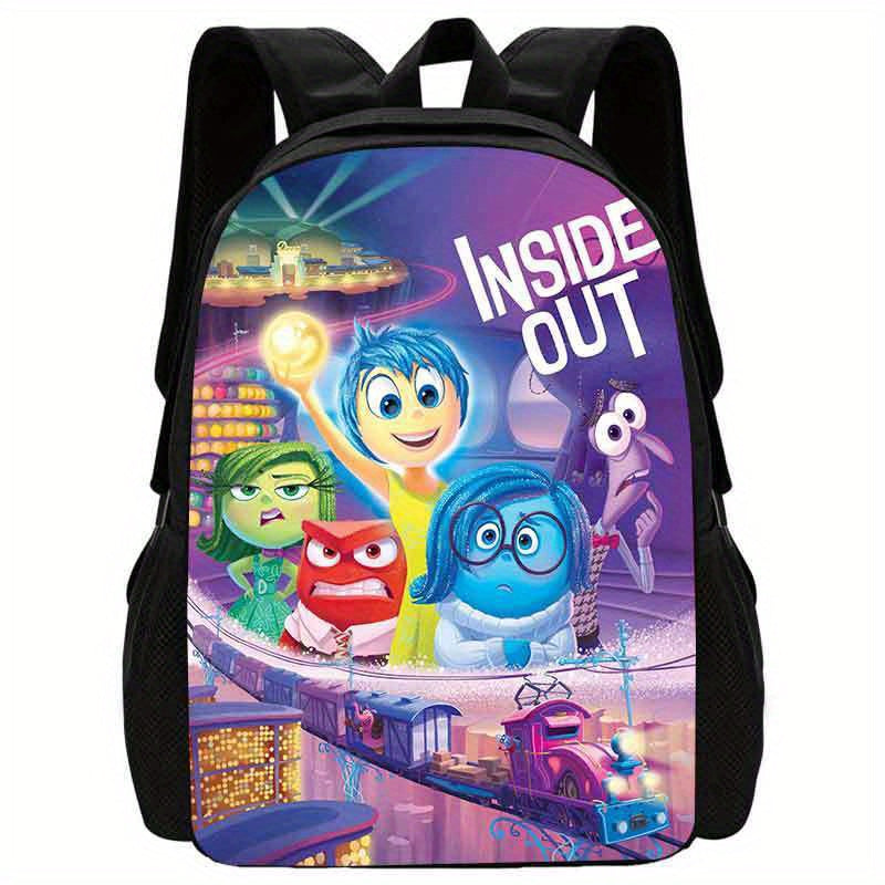 1Pc Disney Inside Out 2 School Bag Laptop Bag, Fashionable Dual-Strap Pack, Large Capacity Foldable Backpack, Daypack for School Travel Outdoor Daily Use, School Supplies, Birthday Gift