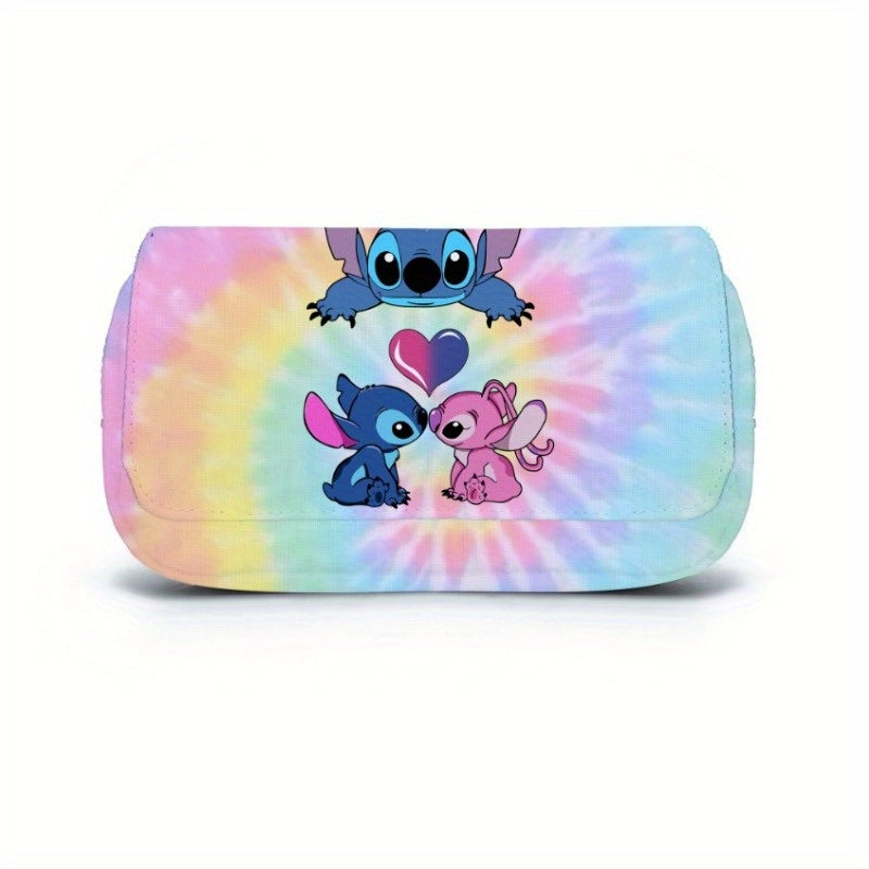 Ume Stitch 3D Cute Anime Pencil Case - Durable Oxford Cloth, Perfect For Students & Daily Office Use