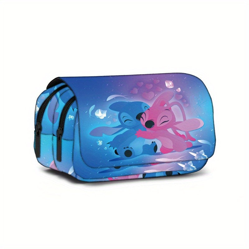 Ume Stitch 3D Cute Anime Pencil Case - Durable Oxford Cloth, Perfect For Students & Daily Office Use