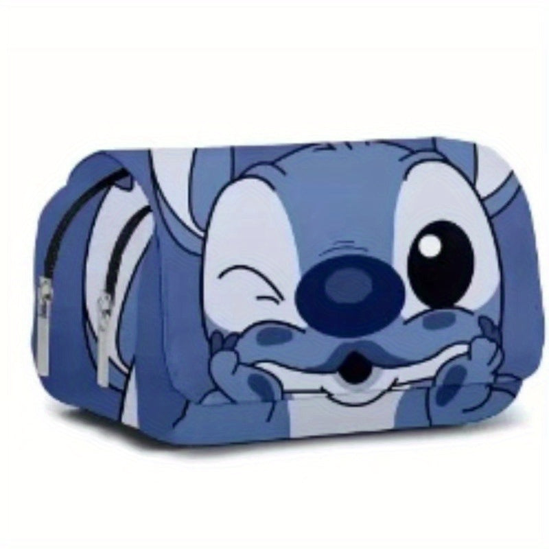 Ume Stitch 3D Cute Anime Pencil Case - Durable Oxford Cloth, Perfect For Students & Daily Office Use