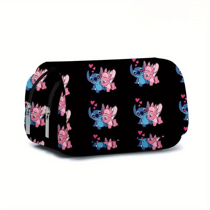 Ume Stitch 3D Cute Anime Pencil Case - Durable Oxford Cloth, Perfect For Students & Daily Office Use