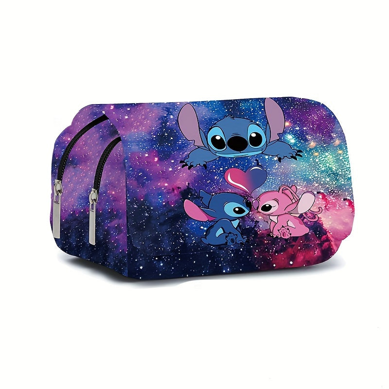 Ume Stitch 3D Cute Anime Pencil Case - Durable Oxford Cloth, Perfect For Students & Daily Office Use