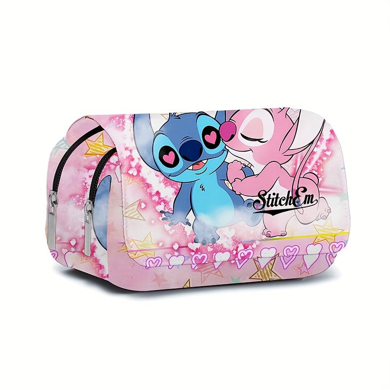 Ume Stitch 3D Cute Anime Pencil Case - Durable Oxford Cloth, Perfect For Students & Daily Office Use