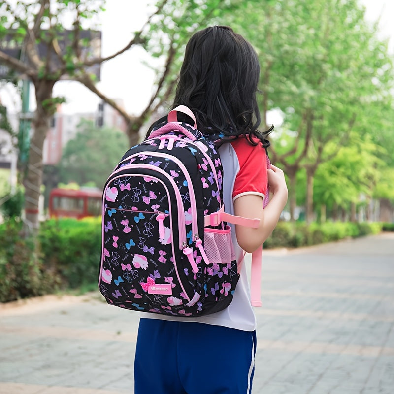 3pcs New School Students Schoolbag Set, With Pen Bag Lunch Box Bag, Boys And Girls Backpack