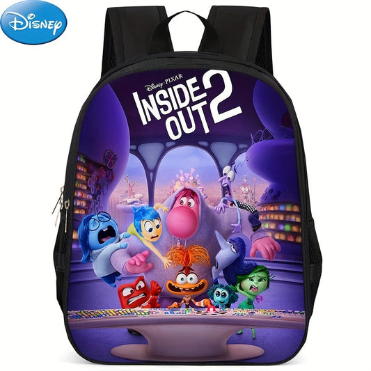 Disney Inside Out 2 Backpack - Large Capacity, Lightweight Canvas School Bag With Adjustable Straps And Zip Closure Disney Backpack Disney Bag