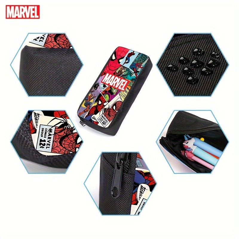 3pcs Spider-Man Design Backpack With Small Bag And Pencil Case Set, Unisex Bag For School Outfits Halloween Gift