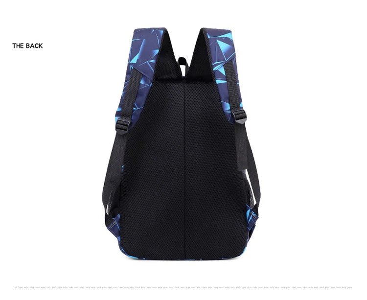 3pcs/set Male backpacks high school bags for women 2024 boys one shoulder big student travel bag men school backpack mochila