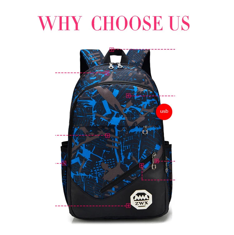 3pcs/set Male backpacks high school bags for women 2023 boys one shoulder big student travel bag men school backpack sac mochila