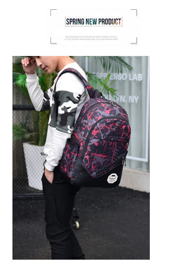 3pcs/set Male backpacks high school bags for women 2023 boys one shoulder big student travel bag men school backpack sac mochila