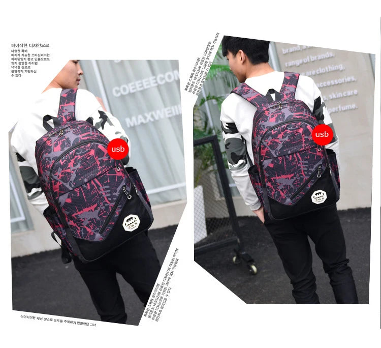 3pcs/set Male backpacks high school bags for women 2023 boys one shoulder big student travel bag men school backpack sac mochila