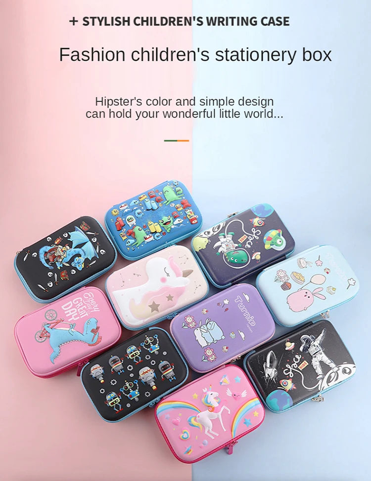 Unicorn Pencil Case Kawaii Stationery Pen Case Trousse Scolaire 3D Pencilcase School Supplies Estuche Escolar Cute Pencil Box