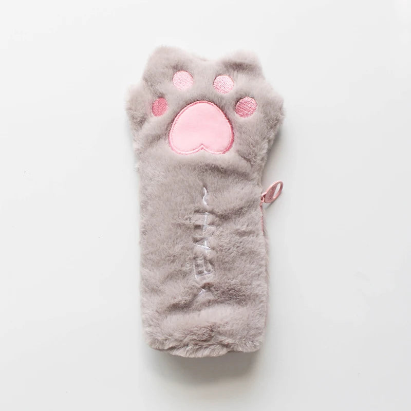 Cat Claw Pencil Case Cute Plush Trousse Scolaire Creativity Pencilcase Kawaii Estuche Lapices Paw Pencil Case School For Girl