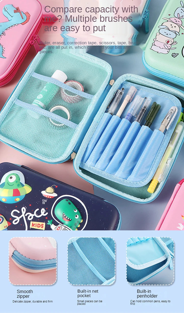 Unicorn Pencil Case Kawaii Stationery Pen Case Trousse Scolaire 3D Pencilcase School Supplies Estuche Escolar Cute Pencil Box