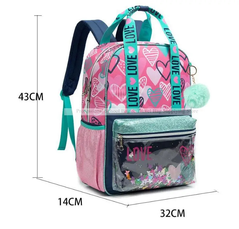 16 Inch 3 pcs set Kids School Trolley backpack Bag Wheeled Backpack School Bags with wheels School Trolley Bags wheels lunch bag