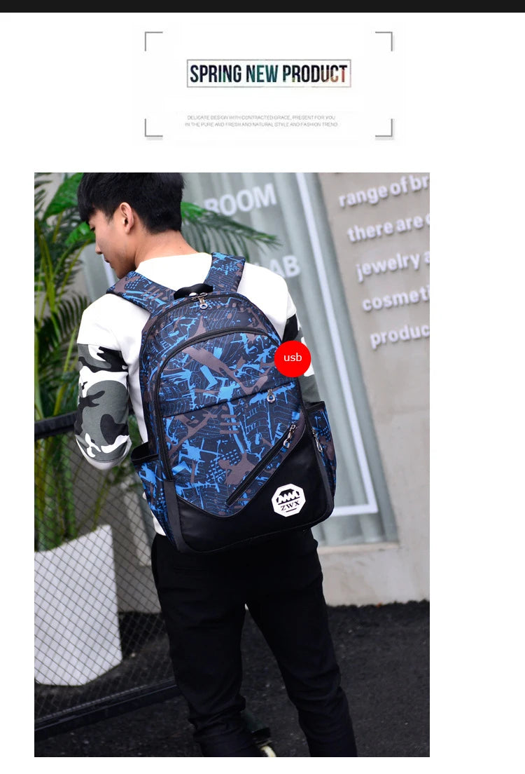 3pcs/set Male backpacks high school bags for women 2023 boys one shoulder big student travel bag men school backpack sac mochila