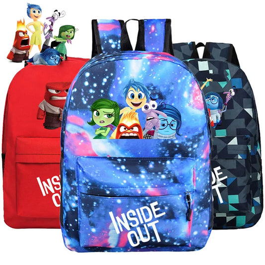 Inside Out 2 Students School Bag Cartoon Anime Backpack Large-capacity Disney Movie Storage Bag Stationery Kids Gift