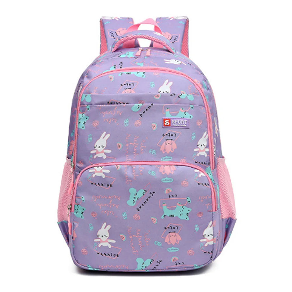 New Large Capacity Backpack Fashionable and Versatile Primary School Girls' School Bag Sweet Cute Lightweight Casual Backpack