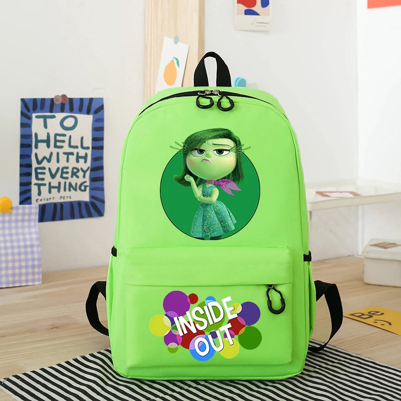 Disney Inside Out 2 Anime Printed Schoolbag Disney Kids Cartoon Cute Backpack Children Fashion Casual Book Bags Knapsack Gifts