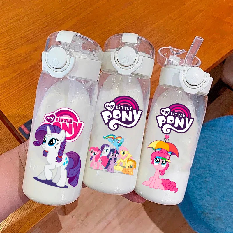 400/600ml My Little Pony Twilight Sparkle Transparent Plastic Water Cup Portable Leakproof Outdoor Sport Kids Drinking Bottle