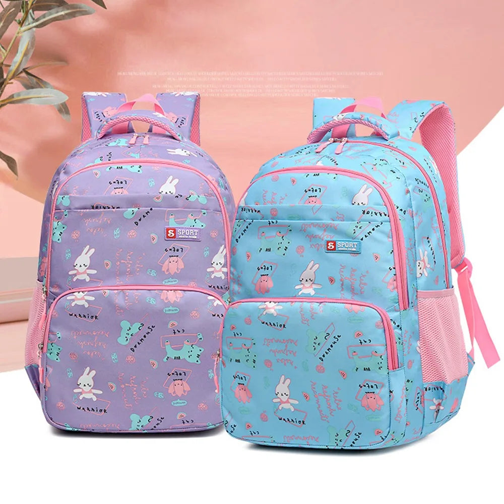 New Large Capacity Backpack Fashionable and Versatile Primary School Girls' School Bag Sweet Cute Lightweight Casual Backpack