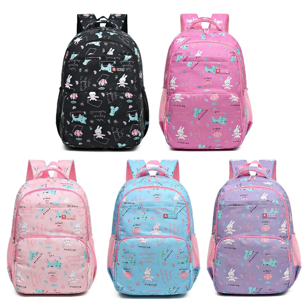 New Large Capacity Backpack Fashionable and Versatile Primary School Girls' School Bag Sweet Cute Lightweight Casual Backpack