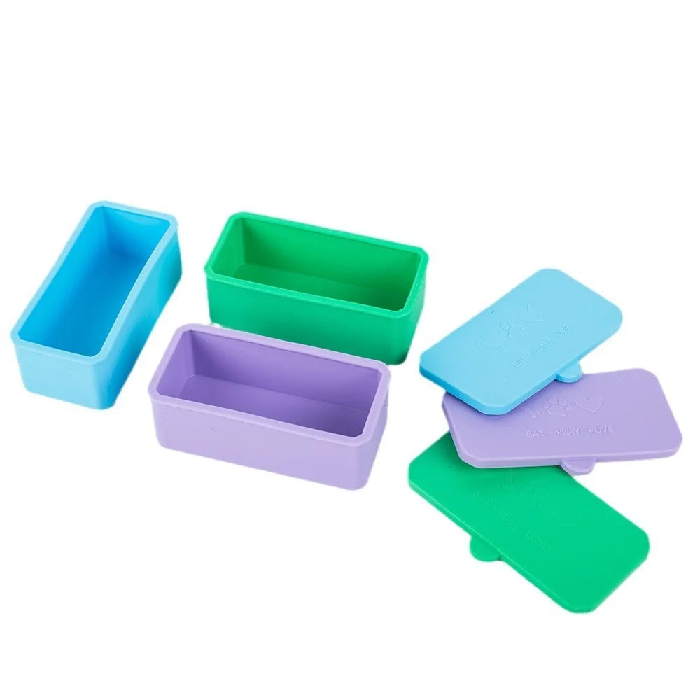 1/3pcs Silicone Food Distribution Box Red/Pink/Purple/Green/Orange/Blue 2/4 Inch Sauce Cups Lunch Box Containers Office