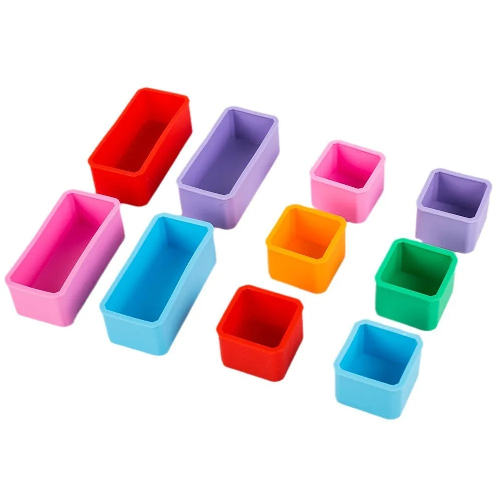 1/3pcs Silicone Food Distribution Box Red/Pink/Purple/Green/Orange/Blue 2/4 Inch Sauce Cups Lunch Box Containers Office