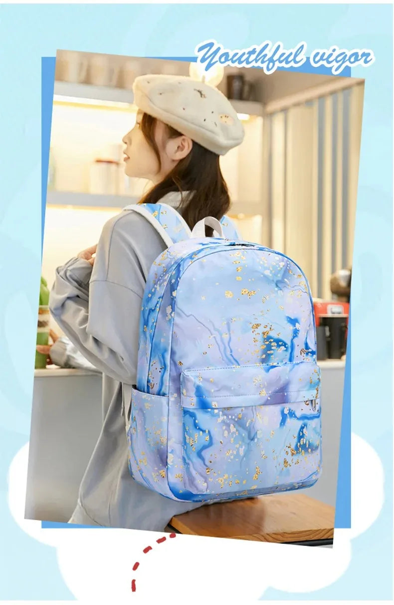 3pcs School Bags for Teenagers Girls School Students Backpack Cute Book Bag Waterproof School bag Set With Lunch bag Pencil case