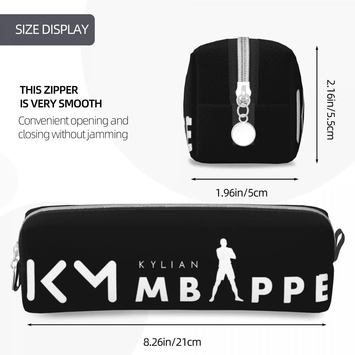 Mbappe KM Football Pencil Case Soccer Star Pen Bags Student Large Storage Students School Cosmetic Pencilcases