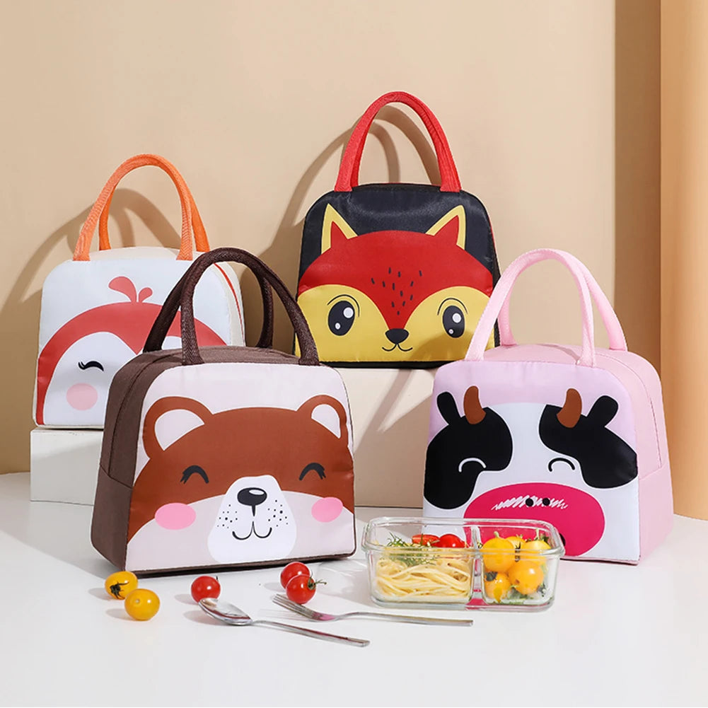 Cute Insulation Lunch Box Portable Fridge Thermal Bag Kid'S School Thermal Insulated Lunch Box Tote 3d Cartton Pattern Bento Bag