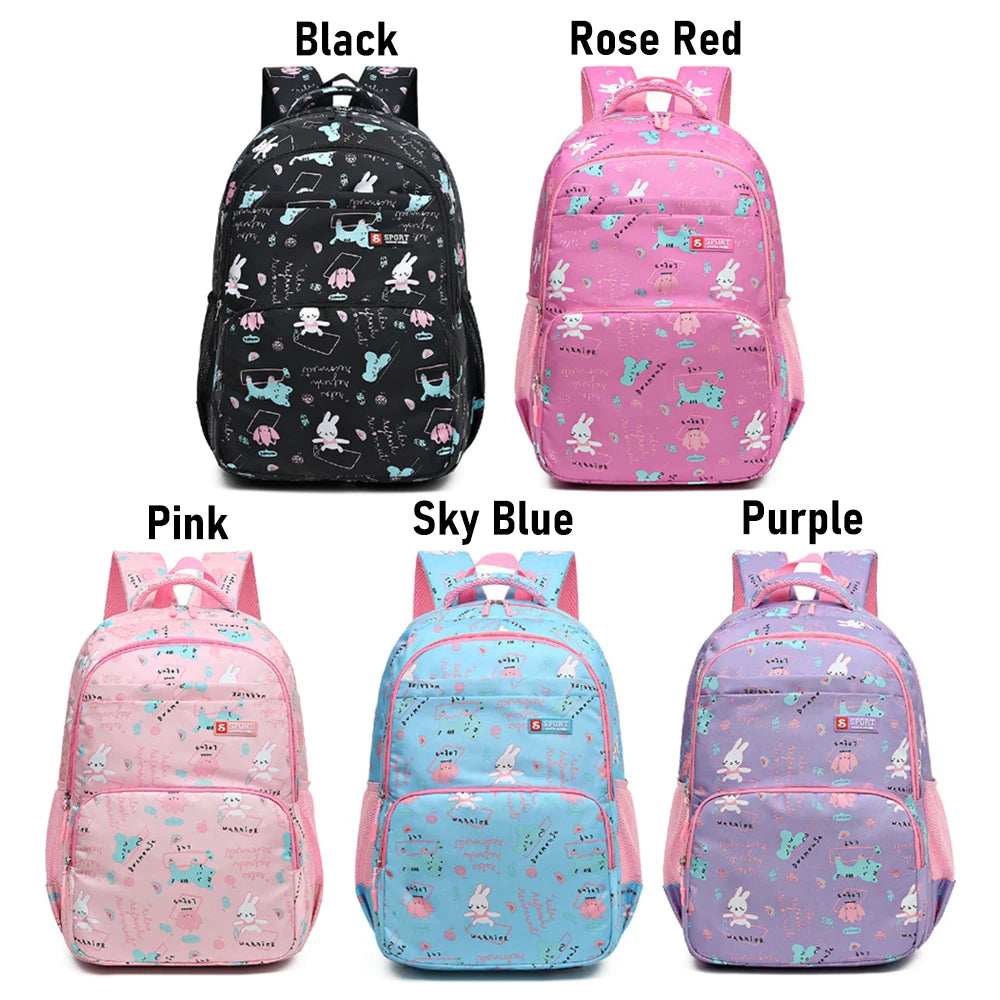 New Large Capacity Backpack Fashionable and Versatile Primary School Girls' School Bag Sweet Cute Lightweight Casual Backpack