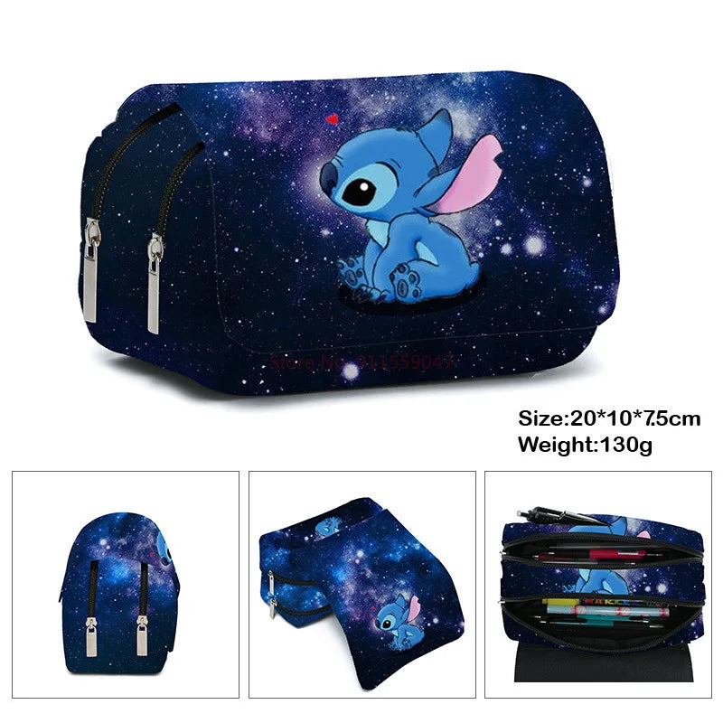 Cartoon Stitch Children High Appearance Level Pencil Box Needle Kawaii School Pencil Box Supply Pencil Bag Box Stationery Toys