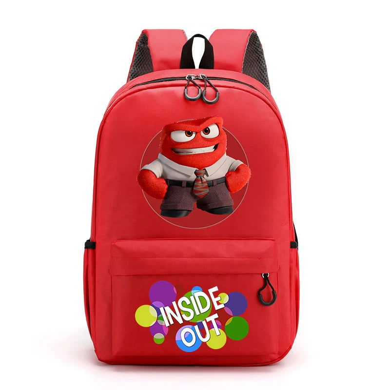 Disney Inside Out 2 Anime Printed Schoolbag Disney Kids Cartoon Cute Backpack Children Fashion Casual Book Bags Knapsack Gifts