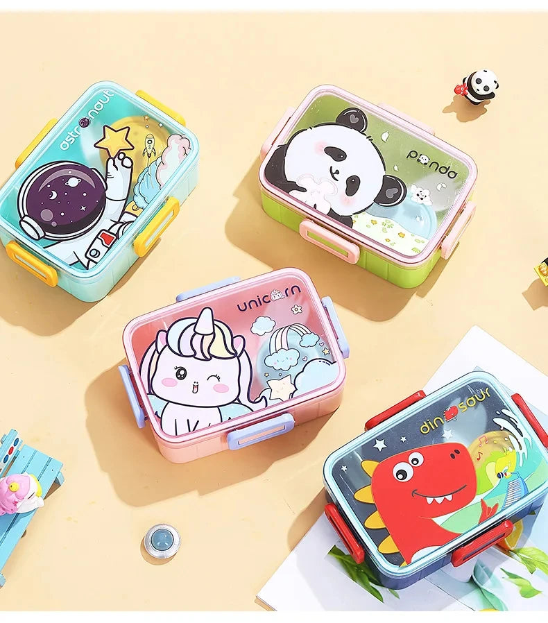 Cute Lunch Box for Kids Girls Boys With Compartments Bento Lunchbox School Child Leakproof Children's Food Snack Boxes New 2024