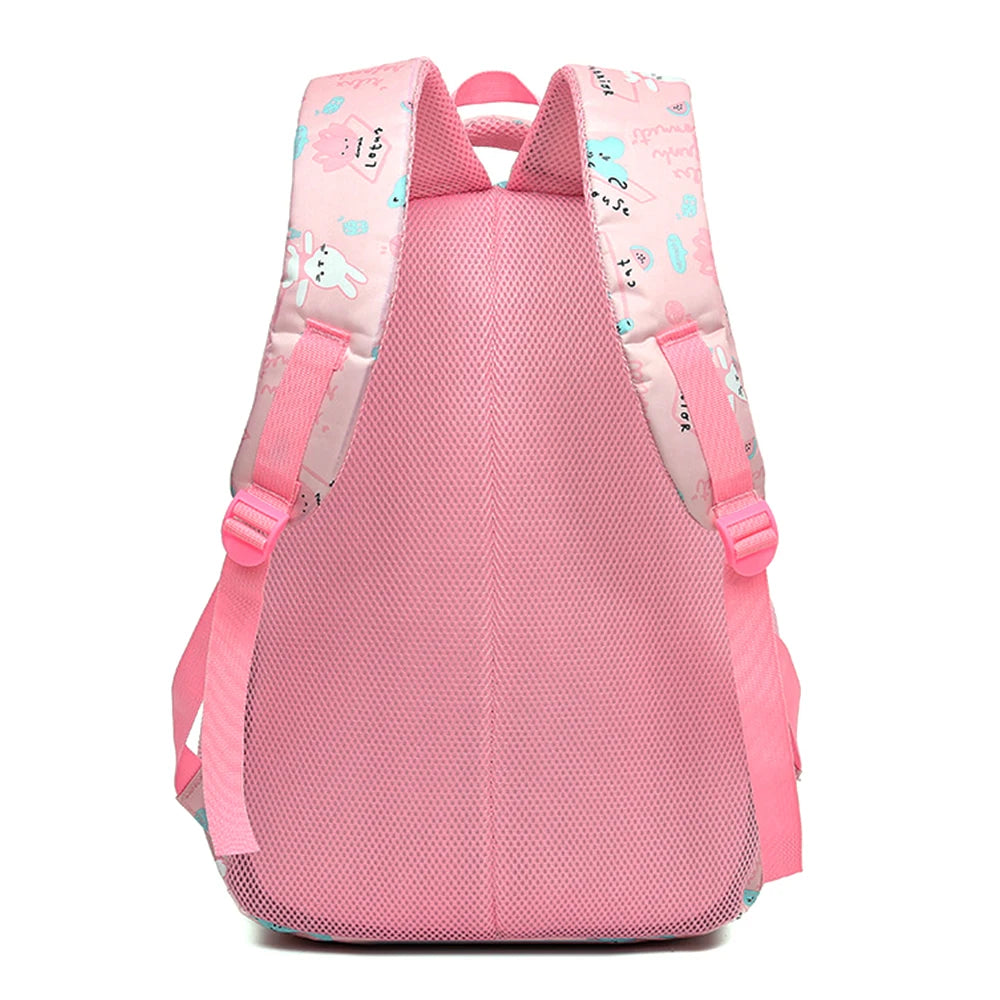 New Large Capacity Backpack Fashionable and Versatile Primary School Girls' School Bag Sweet Cute Lightweight Casual Backpack