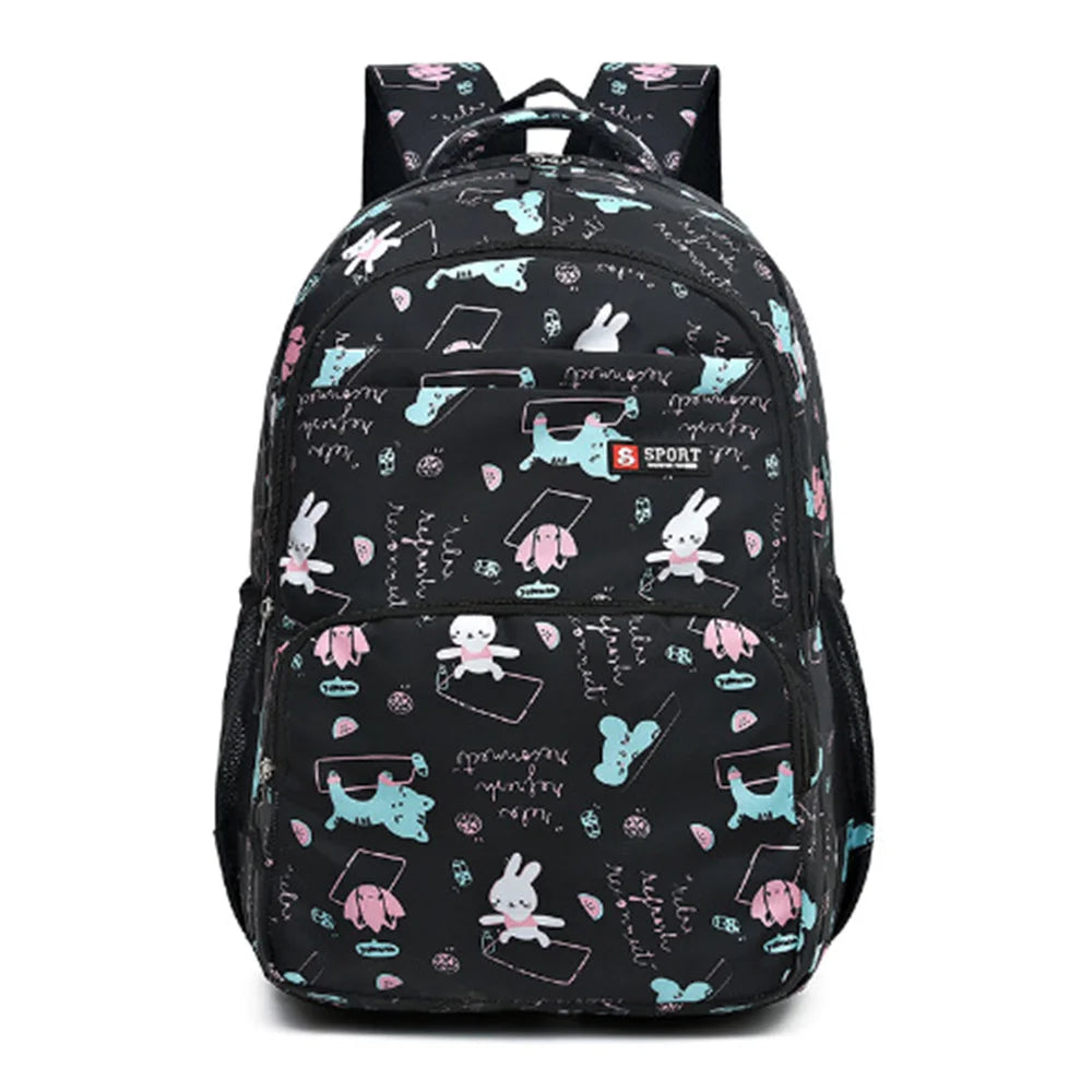 New Large Capacity Backpack Fashionable and Versatile Primary School Girls' School Bag Sweet Cute Lightweight Casual Backpack