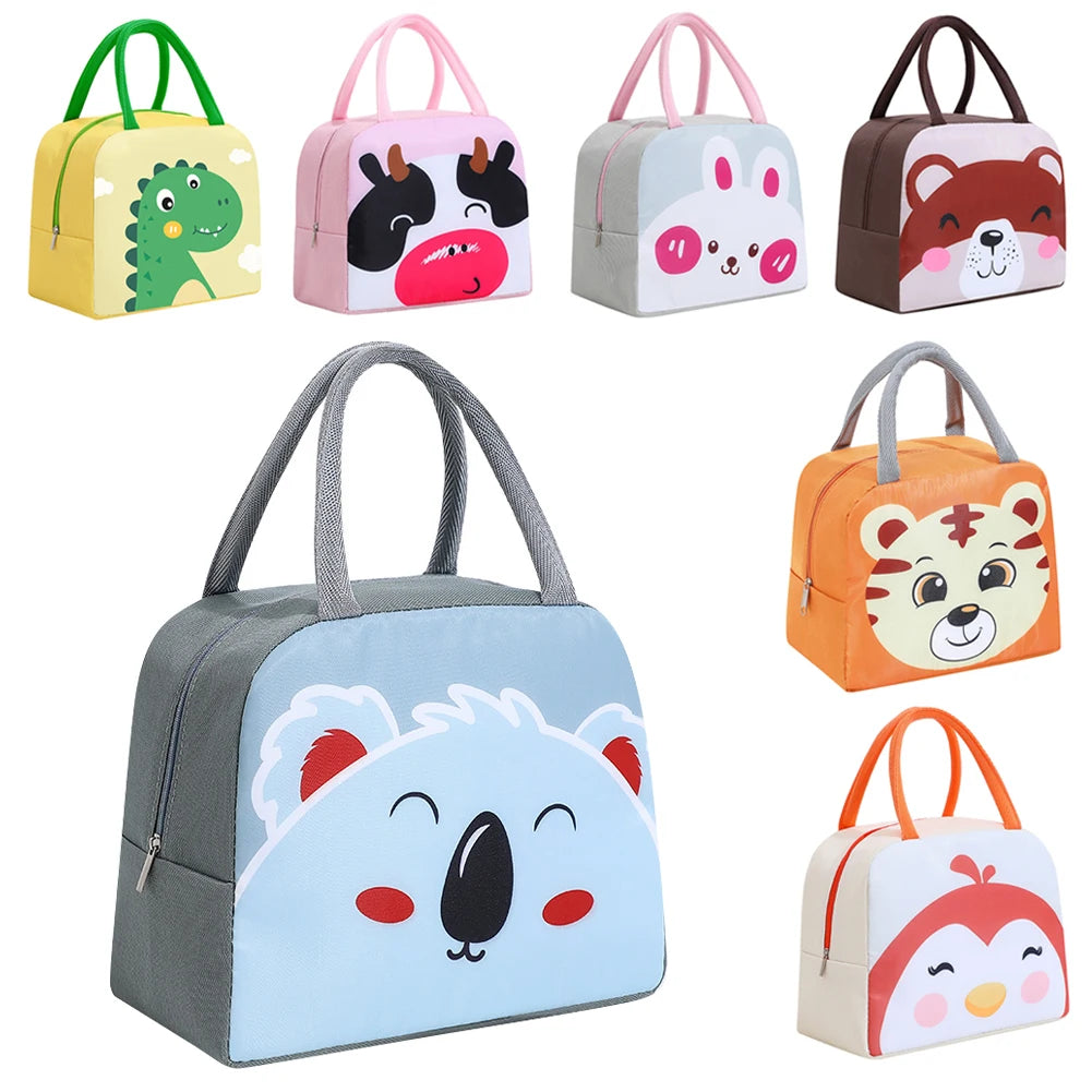 Cute Insulation Lunch Box Portable Fridge Thermal Bag Kid'S School Thermal Insulated Lunch Box Tote 3d Cartton Pattern Bento Bag