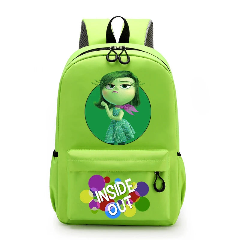 Disney Inside Out 2 Anime Printed Schoolbag Disney Kids Cartoon Cute Backpack Children Fashion Casual Book Bags Knapsack Gifts