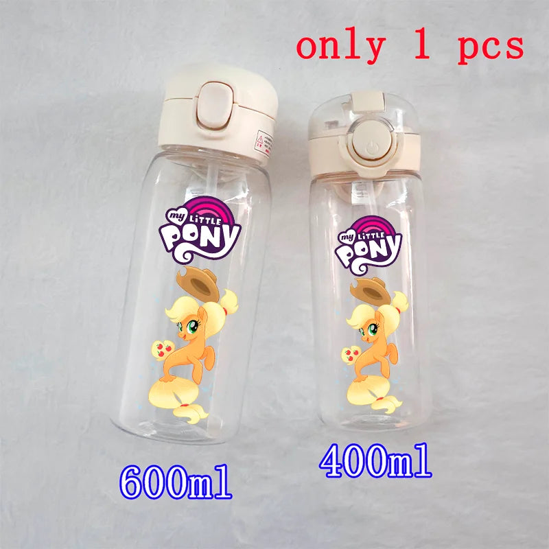 400/600ml My Little Pony Twilight Sparkle Transparent Plastic Water Cup Portable Leakproof Outdoor Sport Kids Drinking Bottle