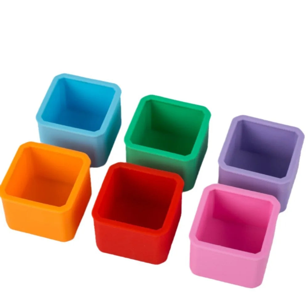 1/3pcs Silicone Food Distribution Box Red/Pink/Purple/Green/Orange/Blue 2/4 Inch Sauce Cups Lunch Box Containers Office