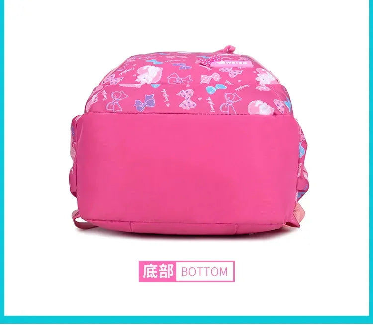 3pcs/set Bow Print school bags for teen Girls Primary Waterproof School bags Kids Student Princess Backpack Mochila Infantil