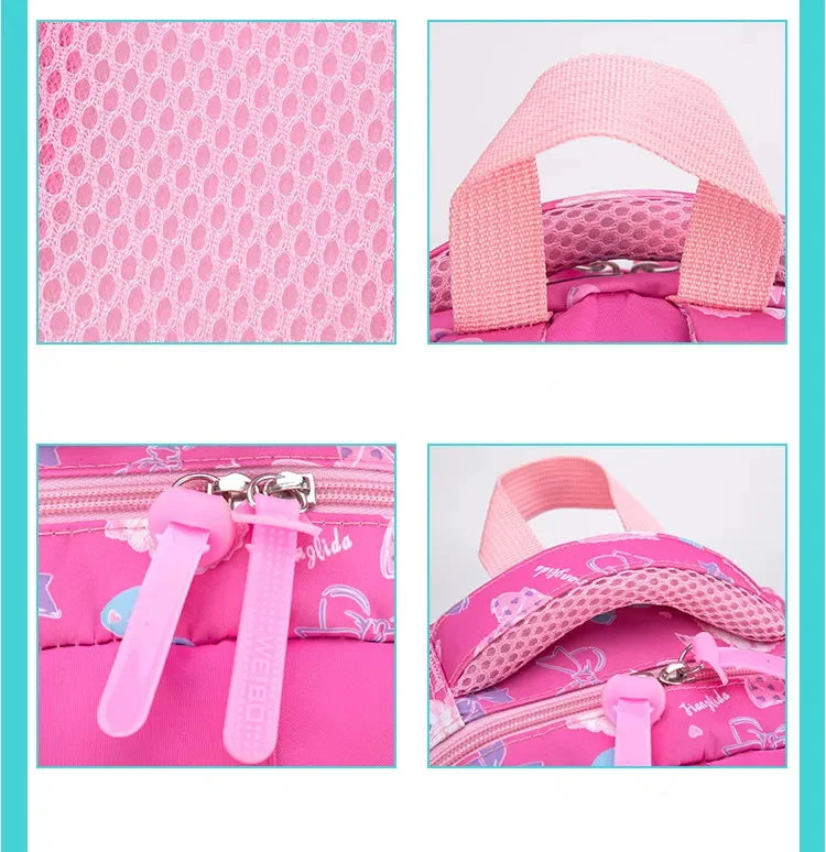 3pcs/set Bow Print school bags for teen Girls Primary Waterproof School bags Kids Student Princess Backpack Mochila Infantil