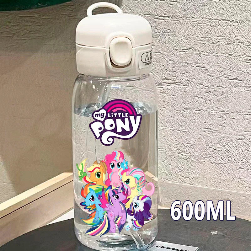 400/600ml My Little Pony Twilight Sparkle Transparent Plastic Water Cup Portable Leakproof Outdoor Sport Kids Drinking Bottle