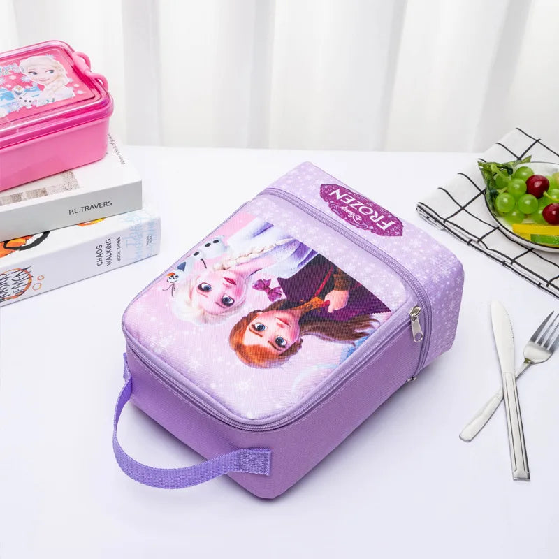 Disney cartoon insulation bag Korean version Stitch cute lunch box bag barbecue handbag Outdoor ice tote bag