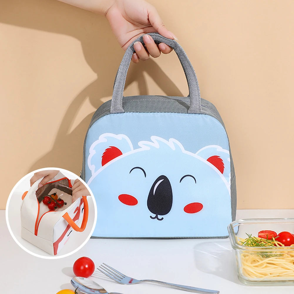 Cute Insulation Lunch Box Portable Fridge Thermal Bag Kid'S School Thermal Insulated Lunch Box Tote 3d Cartton Pattern Bento Bag