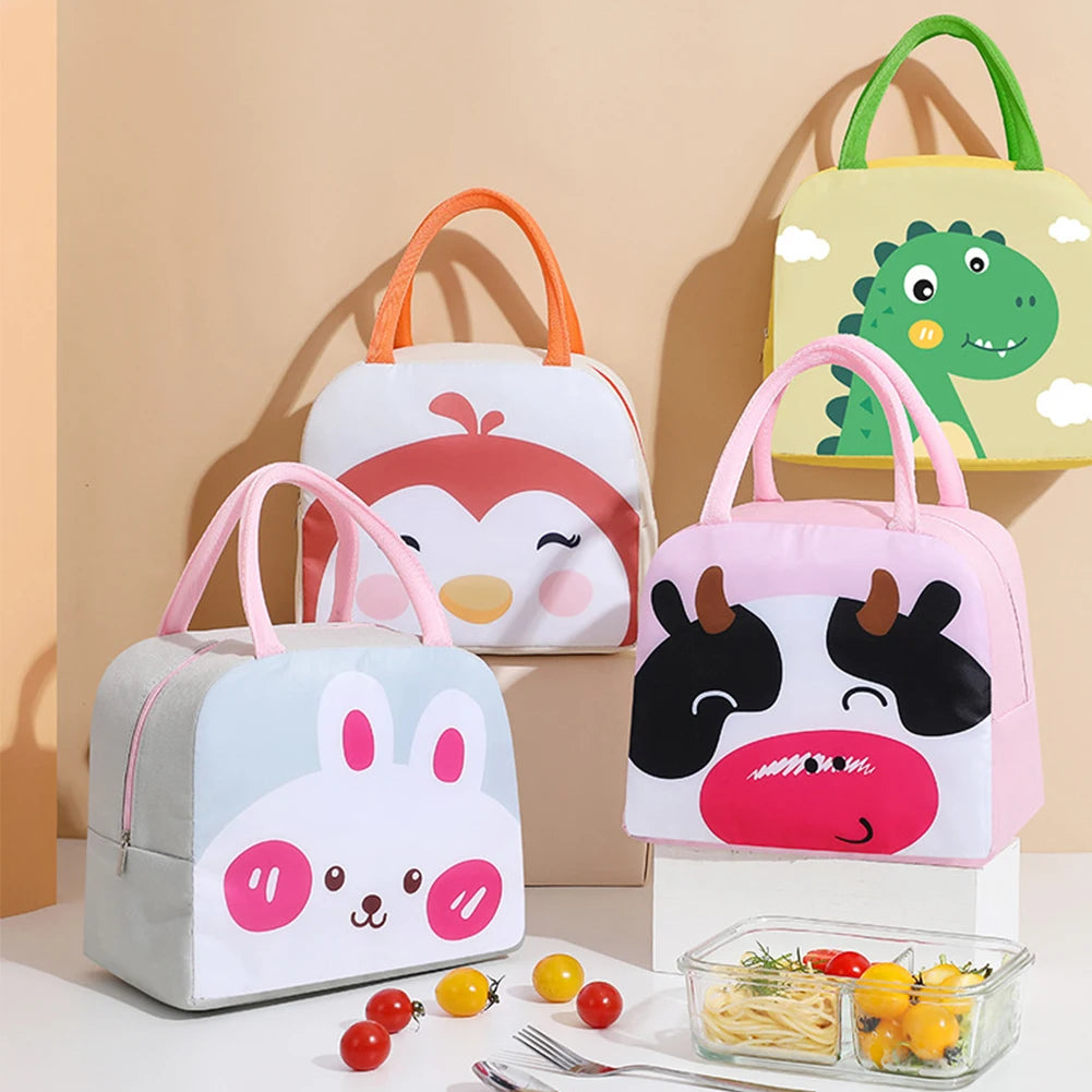 Cute Insulation Lunch Box Portable Fridge Thermal Bag Kid'S School Thermal Insulated Lunch Box Tote 3d Cartton Pattern Bento Bag