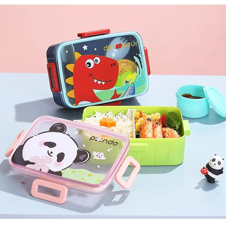 Cute Lunch Box for Kids Girls Boys With Compartments Bento Lunchbox School Child Leakproof Children's Food Snack Boxes New 2024