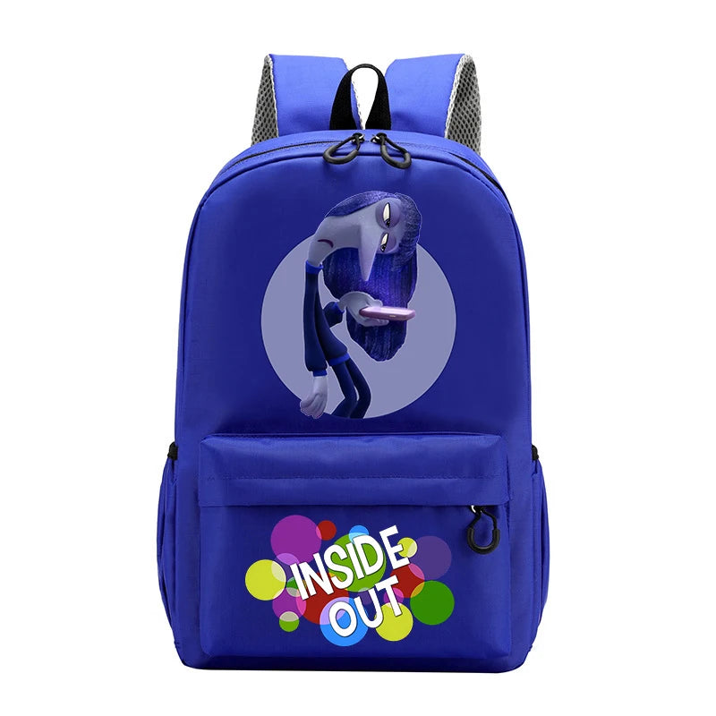 Disney Inside Out 2 Anime Printed Schoolbag Disney Kids Cartoon Cute Backpack Children Fashion Casual Book Bags Knapsack Gifts