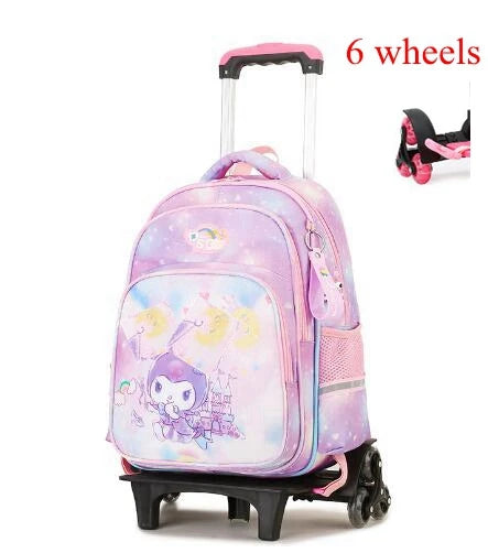 wheeled backpack for school bag with wheels kids School trolley bag for girls School Rolling backpack Bags Children Mochilas